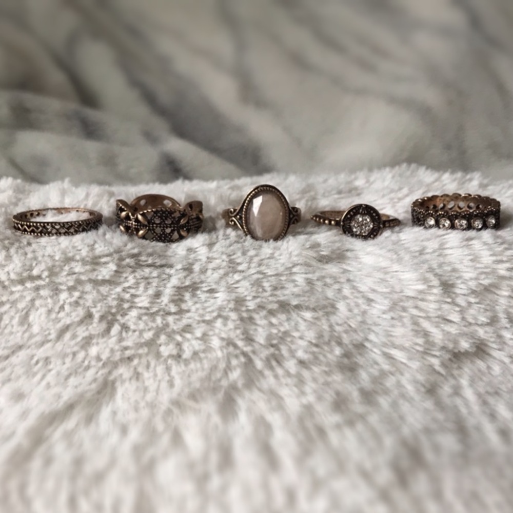 Bronze Ring Set with stones